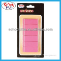 6pc blister card packed office eraser/pink eraser set